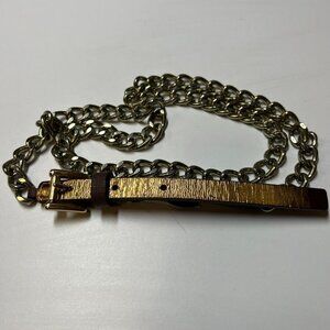 𝅺MICHAEL Kors Metallic Chain Belt M